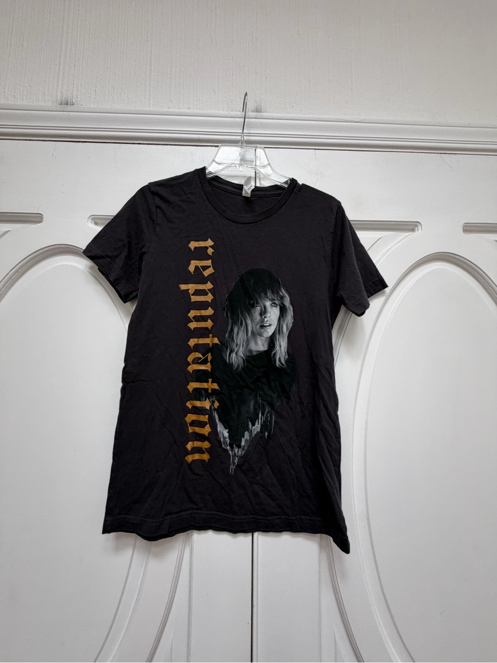 Taylor Swift  Black Tee with Gold 'Reputation Tour S